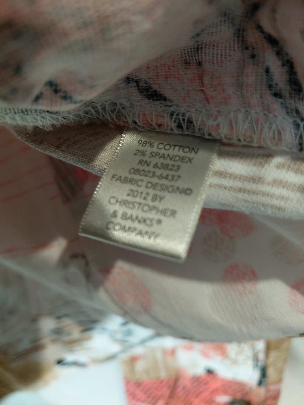 Womens Coral & Beige Patchwork Jean Jacket - Picture 7 of 11